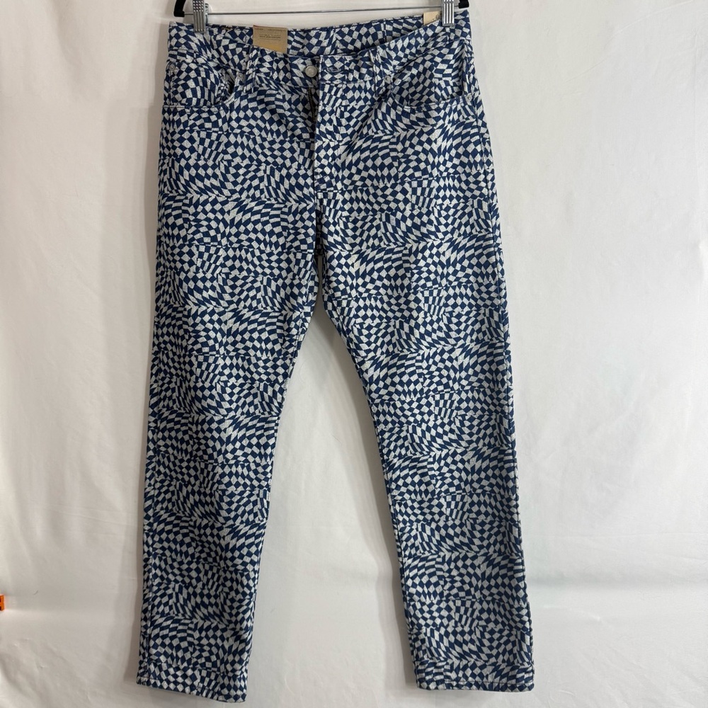 NWT Levi’s Jeans Middy Straight Denim Irregular Geometric, size 31x30 - Picture 2 of 13